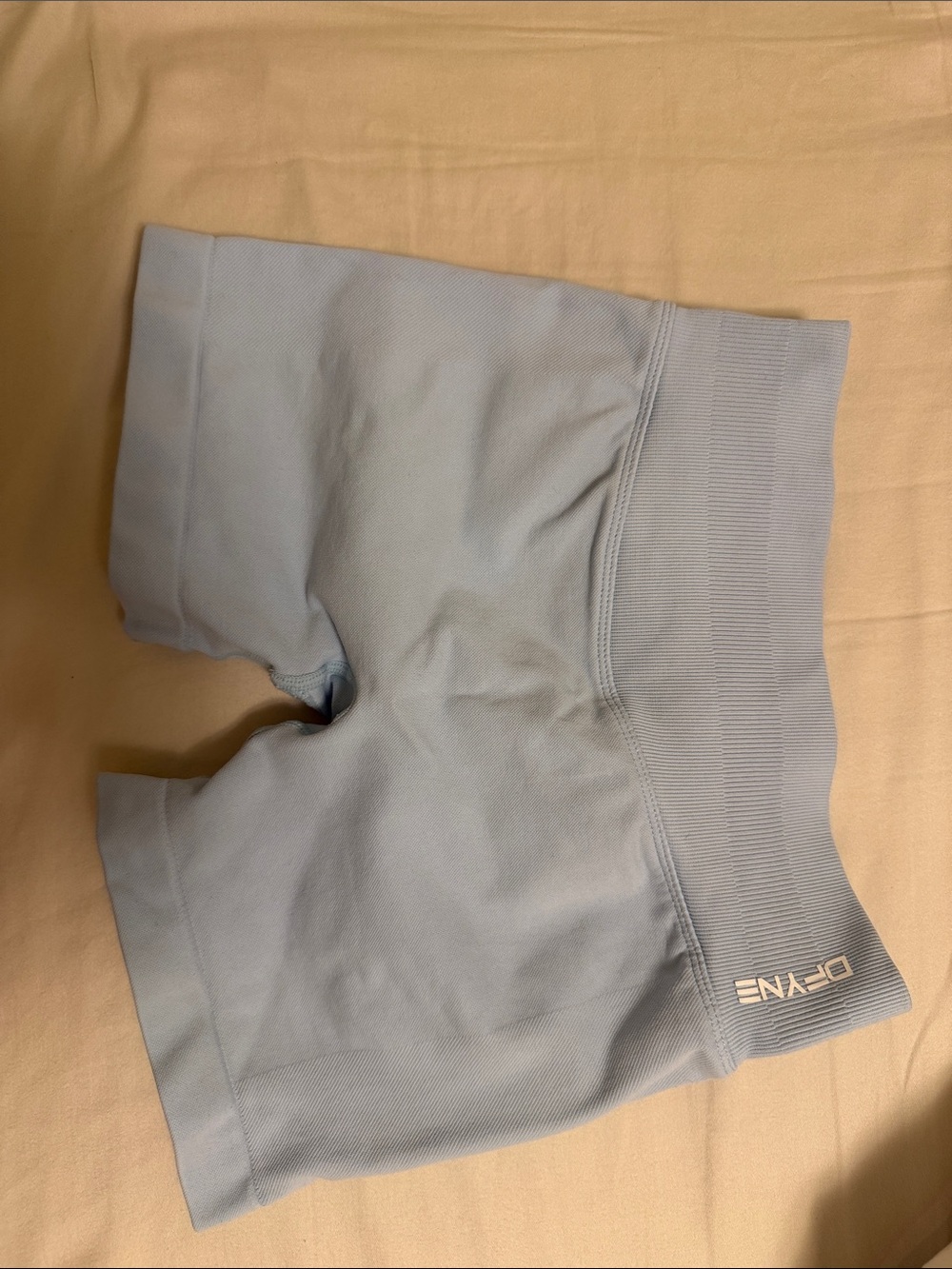 Seamless Light Blue Women’s Athletic Shorts - DFYNE
